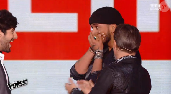 Slimane grand gagnant de The Voice 5 lors de la finale de The Voice 5, sur TF1, le samedi 14 mai 2016