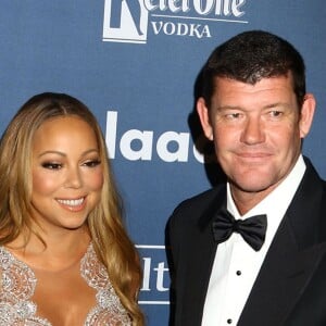 Mariah Carey et son fiancé James Packer à la 27ème soirée annuelle Glaad Media à The Waldorf-Astoria à New York. Les amoureux devraient se dire oui dans le cadre de la télé­réa­lité de la diva, actuel­le­ment en tour­nage. le 14 mai 2016 © Nancy Kaszerman via Bestimage