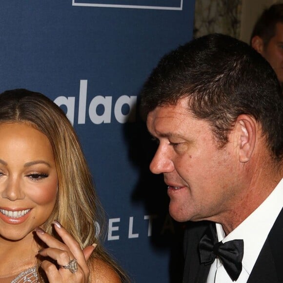 Mariah Carey et son fiancé James Packer à la 27ème soirée annuelle Glaad Media à The Waldorf-Astoria à New York. Les amoureux devraient se dire oui dans le cadre de la télé­réa­lité de la diva, actuel­le­ment en tour­nage. le 14 mai 2016 © Nancy Kaszerman via Bestimage