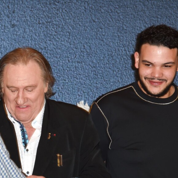 Le réalisateur Rachid Djaïdani, Édouard Waintrop, Gérard Depardieu et Sadek - Photocall du film "Tour de France" présenté à la Quinzaine des réalisateurs lors du 69 ème Festival International du Film de Cannes le 15 mai 2016 © Lionel Urman / Bestimage