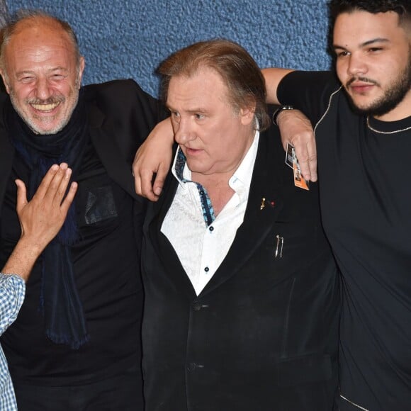 Le réalisateur Rachid Djaïdani, Édouard Waintrop, Gérard Depardieu et Sadek - Photocall du film "Tour de France" présenté à la Quinzaine des réalisateurs lors du 69 ème Festival International du Film de Cannes le 15 mai 2016 © Lionel Urman / Bestimage