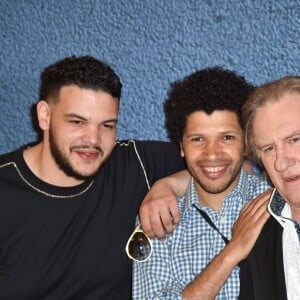 Sadek, le réalisateur Rachid Djaïdani et Gérard Depardieu - Photocall du film "Tour de France" présenté à la Quinzaine des réalisateurs lors du 69 ème Festival International du Film de Cannes le 15 mai 2016 © Lionel Urman / Bestimage