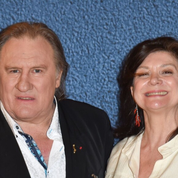 Gérard Depardieu et la productrice Anne-Dominique Toussaint - Photocall du film "Tour de France" présenté à la Quinzaine des réalisateurs lors du 69 ème Festival International du Film de Cannes le 15 mai 2016 © Lionel Urman / Bestimage