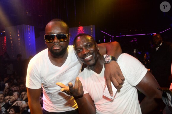 Exclusif - Akon et Maître Gims - People au concert de Akon au Gotha le 14 mai 2016 à Cannes lors du 69 ème Festival International du Film de Cannes 2016 © Rachid Bellak / Bestimage