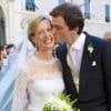 Le prince Amedeo de Belgique et la princesse Elisabetta (née Rosboch von Wolkenstein) lors de leur mariage le 5 juillet 2014 à Rome. Le couple a accueilli le 17 mai 2016 son premier enfant, une petite fille.
