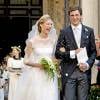 Le prince Amedeo de Belgique et la princesse Elisabetta (née Rosboch von Wolkenstein) lors de leur mariage le 5 juillet 2014 à Rome. Le couple a accueilli le 17 mai 2016 son premier enfant, une petite fille.
