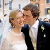 Le prince Amedeo de Belgique et la princesse Elisabetta (née Rosboch von Wolkenstein) lors de leur mariage le 5 juillet 2014 à Rome. Le couple a accueilli le 17 mai 2016 son premier enfant, une petite fille.