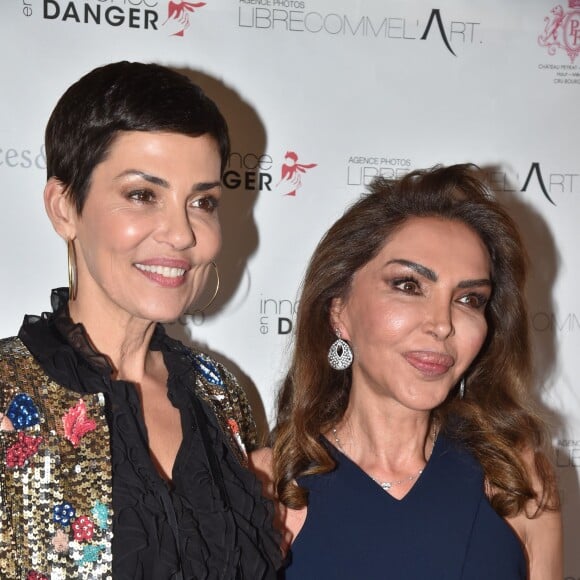 Cristina Cordula et Homayra Sellier (présidente de l'association "Innocence en Danger") - Soirée spectacle à l'occasion des 15 ans de l'association "Innocence en Danger" au théâtre des Variétés à Paris, le 11 avril 2016. © Lionel Urman/Bestimage