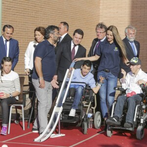 Le roi Felipe VI et la reine Letizia d'Espagne en visite à Talavera de la Reina le 18 mai 2016 dans le cadre des commémorations des 400 ans de la mort de Cervantes.