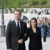 Le roi Felipe VI et la reine Letizia d'Espagne assistent à la cérémonie commémorative en hommage aux victimes du tremblement de terre en Equateur en la cathédrale La Almudena à Madrid. Le 17 mai 2016 © Jack Abuin / Zuma Press / Bestimage