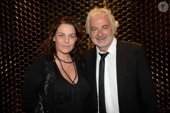 Franck Provost et sa fille Olivia - 10ème cérémonie des Globes de Cristal au Lido à Paris, le 13 avril 2015.