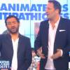 Cyril Hanouna, Arthur et Jean-Pierre Castaldi (père de Benjamin Castaldi), dans Touche pas à mon poste sur D8, le jeudi 9 avril 2015.