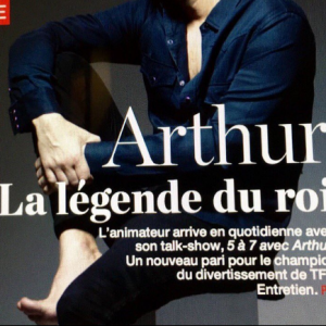 Arthur en couverture de TV Magazine