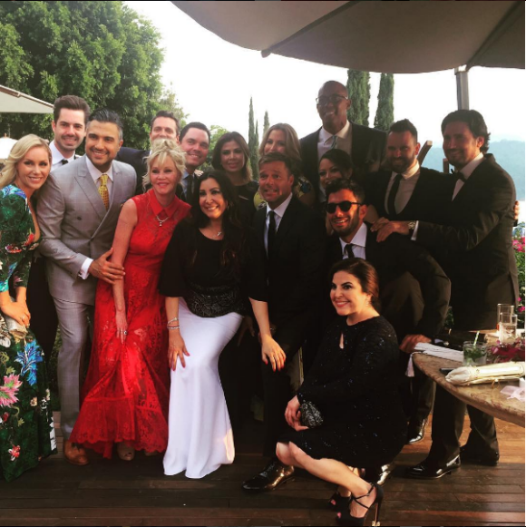 Invités au mariage d'Eva Longoria et Jose Antonio Baston le 21 mai 2016, photo du compte Instagram de l'actrice Melanie Griffith