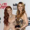 Lindsey Stirling, Céline Dion - Press room de la soirée Billboard Music Awards à la T-Mobile Arena à Las Vegas, le 22 mai 2016