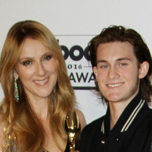 Céline Dion et son fils René Charles Angélil - Press room de la soirée Billboard Music Awards à la T-Mobile Arena à Las Vegas, le 22 mai 2016