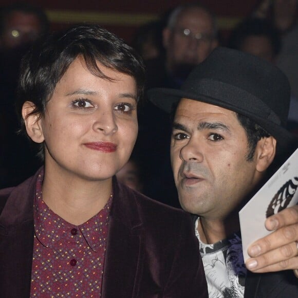 Najat Vallaud-Belkacem et Jamel Debbouze - Finale du Trophée d'Impro Culture & Diversité, au Théâtre Comédia à Paris le 23 mai 2016. © Coadic Guirec/ Bestimage