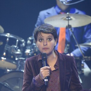 Marc Ladreit de Lacharrière et Najat Vallaud-Belkacem - Finale du Trophée d'Impro Culture & Diversité, au Théâtre Comédia à Paris le 23 mai 2016. © Coadic Guirec/ Bestimage23/05/2016 - Paris