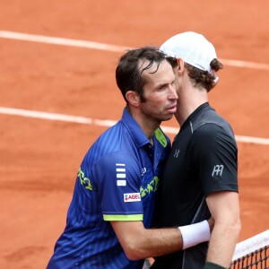 Andy Murray est venu à bout, en deux jours et cinq sets, de Radek Stepanek pour franchir le premier tour des Internationaux de France de Roland-Garros, le 24 mai 2016 © Dominique Jacovides / Bestimage