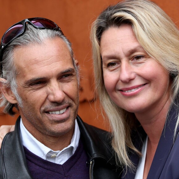 Paul et Luana Belmondo au village des Internationaux de France de tennis de Roland-Garros à Paris le 24 mai 2016 © Dominique Jacovides / Bestimage
