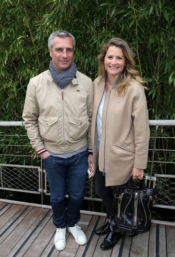Yann Delaigue et Astrid Bard aux Internationaux de France de tennis de Roland-Garros à Paris le 24 mai 2016 © Dominique Jacovides / Bestimage