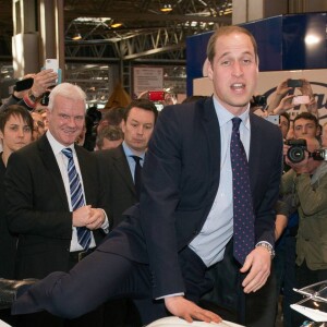 Le prince William, duc de Cambridge, au salon de moto Motorcycle Live à Birmingham le 30 novembre 2013