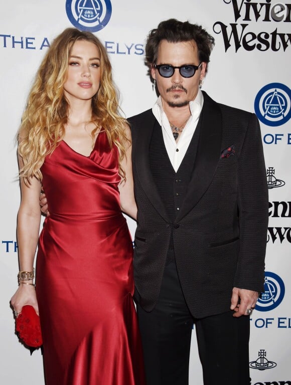 Johnny Depp et sa femme Amber Heard - 9 ème Gala Annuel "The Art Of Elysium" à Culver City le 9 janvier 2016.