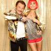 Johnny et sa femme Laeticia Hallyday lors d'une soirée roller à Lombardi House, le 21 mai 2016 à Los Angeles