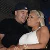 Blac Chyna, enceinte et son fiancé Rob Kardashian fêtent son anniversaire au G5ive Strip Club à Miami, le 11 mai 2016. La jeune femme fête ses 28 ans