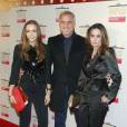 David Ginola, son épouse Coraline et leur fille Carla à la soirée First Fabulous Fund Fair à Londres, le 24 février 2015.