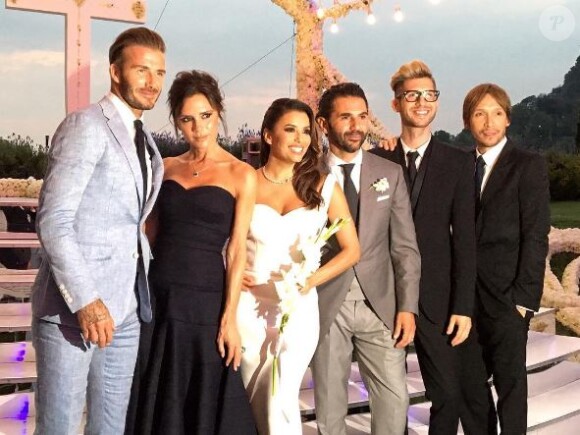David et Victoria Beckham, Eva Longoria et José, Ken Paves (à droite). Instagram, mai 2016