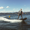 Justin Bieber découvre le jetsurf lors de ses vacances à Saint-Tropez. Photo publiée sur Instagram, le 31 mai 2016