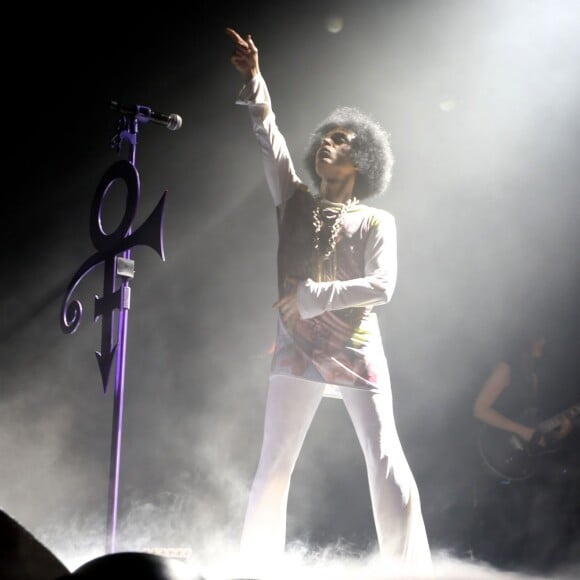 Le chanteur Prince en concert au Zénith à Paris. Le 1er juin 2014