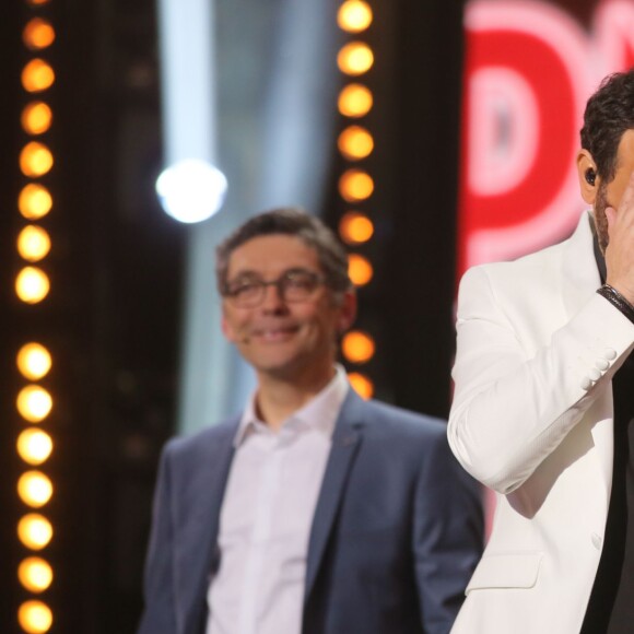 Exclusif - Thierry Moreau, Cyril Hanouna - Prime time en direct de l'émission "Touche pas à mon poste fait son Olympia !" à l'Olympia, Paris le 19 mai 2016. L'émission produite par H2O Productions était retransmise en direct sur D8. © CVS/Bestimage