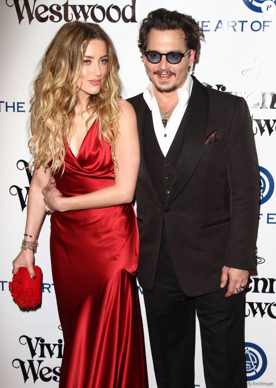 Johnny Depp et sa femme Amber Heard - 9e Gala Annuel The Art Of Elysium