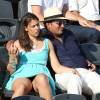 Marion Bartoli et son compagnon (voir vendeurs) très amoureux dans les tribunes lors de la demi-finale des Internationaux de tennis de Roland-Garros à Paris, le 5 juin 2015