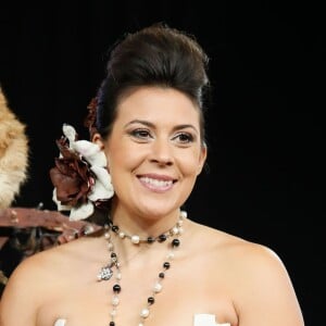 Marion Bartoli au Défilé du 20ème salon du chocolat 2014 au parc des expositions de la Porte de Versailles à Paris le 28 octobre 2014.