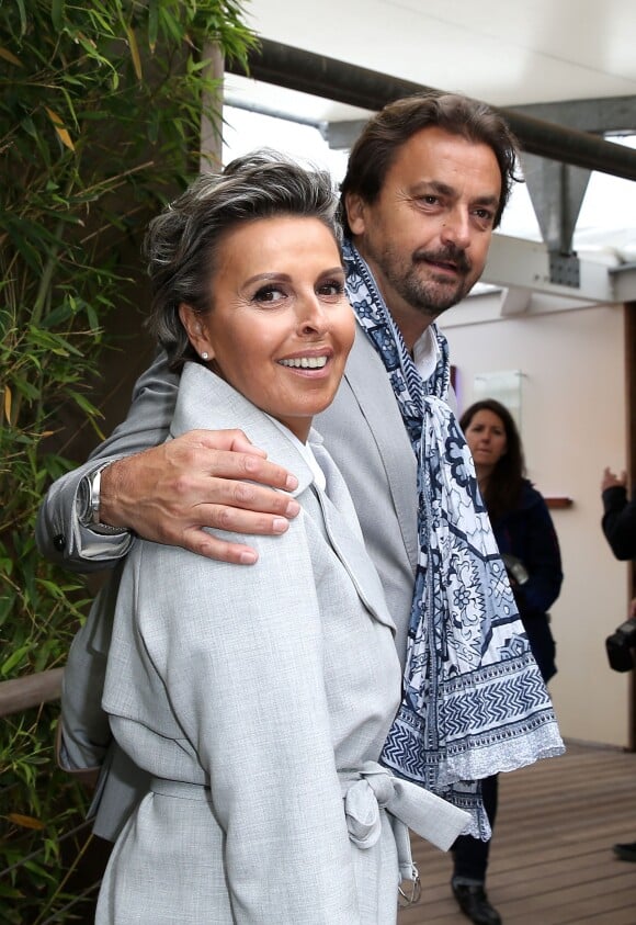 Henri Leconte et sa compagne Maria Dowlatshahi au village des Internationaux de France de tennis à Roland-Garros à Paris 4 juin 2016. © Dominique Jacovides / Bestimage