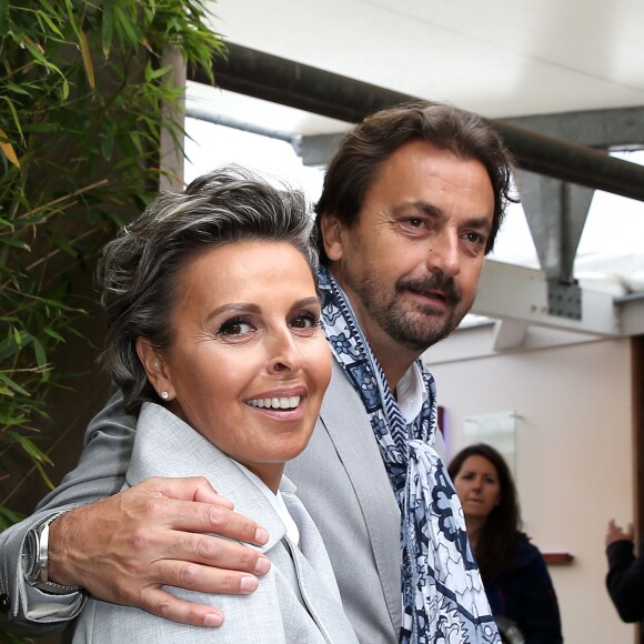 Henri Leconte et sa compagne Maria Dowlatshahi au village des Internationaux de France de tennis à Roland-Garros à Paris 4 juin 2016. © Dominique Jacovides / Bestimage