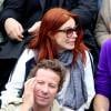 Audrey Fleurot et son compagnon Djibril Glissant dans les tribunes des internationaux de France de Roland Garros à Paris le 4 juin 2016. © Moreau - Jacovides / Bestimage