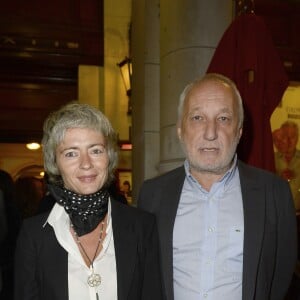 François Berléand et sa compagne Alexia Stresi - Générale de la pièce de théâtre "Le Mensonge" au Théâtre Edouard-VII à Paris, le 14 septembre 2015.