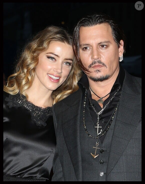 Johnny Depp et Amber Heard à la première de Black Mass à Londres. © Stephen Lock/i-Images via ZUMA Wire / Bestimage