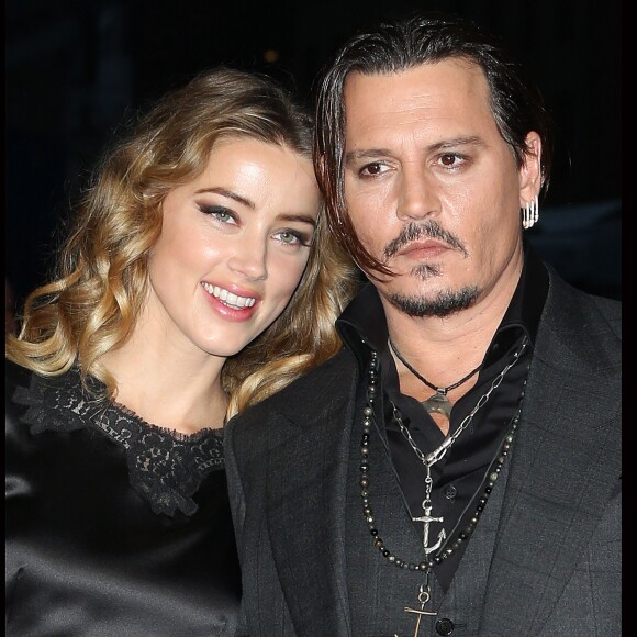 Johnny Depp et Amber Heard à la première de Black Mass à Londres. © Stephen Lock/i-Images via ZUMA Wire / Bestimage