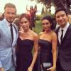 David et Victoria Beckham en compagnie de Mario Lopez et sa femme au mariage d'Eva Longoria. Instagram, mai 2016