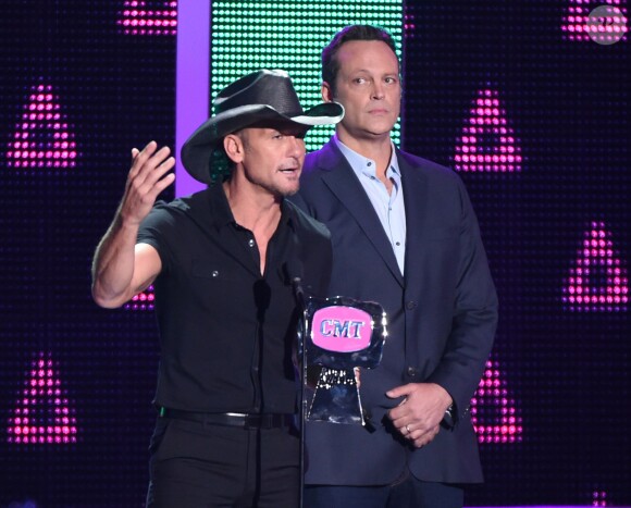 Tim McGraw, Vince Vaughn à la soirée CMT Music Awards à Bridgestone Arena à Nashville, le 8 juin 2016 © AdMedia via Bestimage