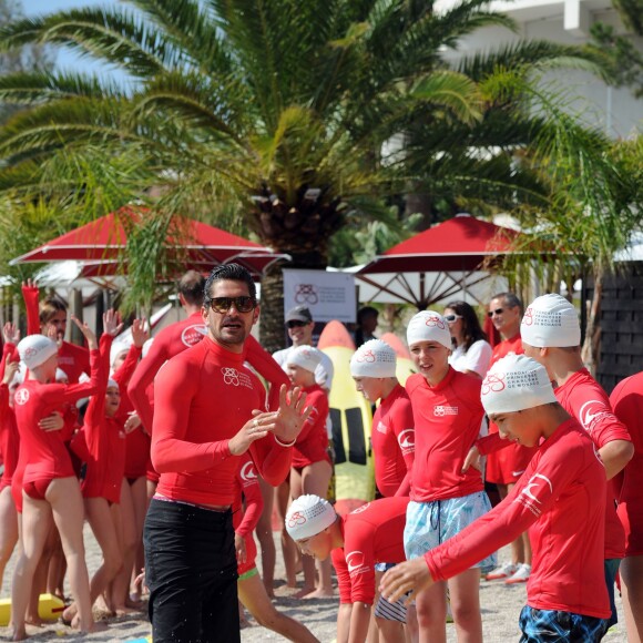 Exclusif - La princesse Charlene de Monaco et sa Fondation organisaient le 6 juin 2016 sur la plage du Larvotto une nouvelle journée d'action du programme Water Safety pour la prévention de la noyade, avec l'aide de grands champions comme Alain Bernard et Pierre Frolla. © Bruno Bebert / Pool restreint Monaco / Bestimage - Crystal - Visual