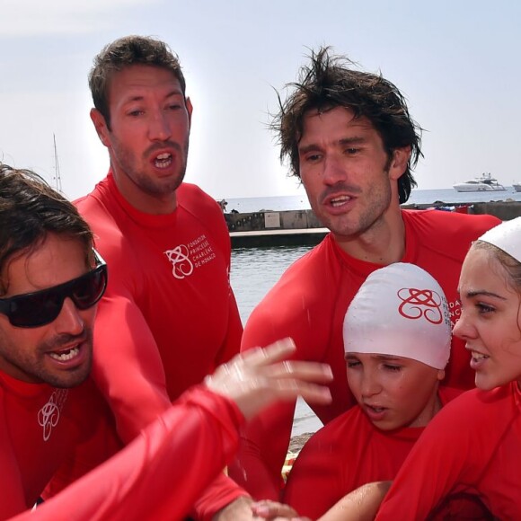 Exclusif - La princesse Charlene de Monaco et sa Fondation organisaient le 6 juin 2016 sur la plage du Larvotto une nouvelle journée d'action du programme Water Safety pour la prévention de la noyade, avec l'aide de grands champions comme Alain Bernard et Pierre Frolla. © Bruno Bebert / Pool restreint Monaco / Bestimage - Crystal - Visual