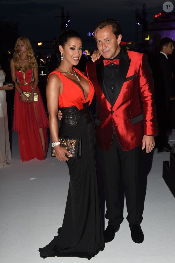 Ayem Nour et son compagnon Vincent - Soirée de Grisogono à l'hôtel Eden Roc au Cap d'Antibes lors du 68e Festival International du film de Cannes. Le 19 mai 2015.