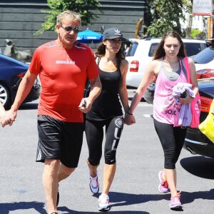 Matilda Ramsay, Gordon Ramsay, Tana Ramsay, Holly Ramsay - La famille Beckham et la famille Ramsey se rendent ensemble à un cours de "Soul Cycle" à Brentwood, le 23 aout 2014