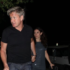 LE CHEF CUISINIER GORDON RAMSAY ET SA FEMME TANA RAMSAY VONT DEJEUNER AU RESTAURANT MATSUSHISA A LOS ANGELES EN CALIORNIE LE 4 AOUT 2011.